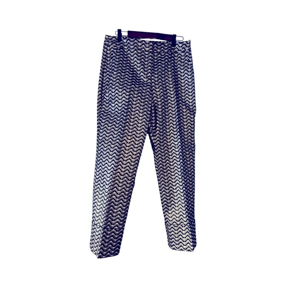 Trina Turk -The Banshee pant cropped bootcut dress pant in metallic jacquard. - Picture 7 of 15